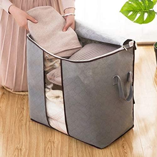 wsryx 6 Pack Storage Bag for Clothes, Large Underbed Storage Box with Zips, Foldable With Clear Window Organiser Bags for Comforter Clothes Duvet Blankets Bedding 4