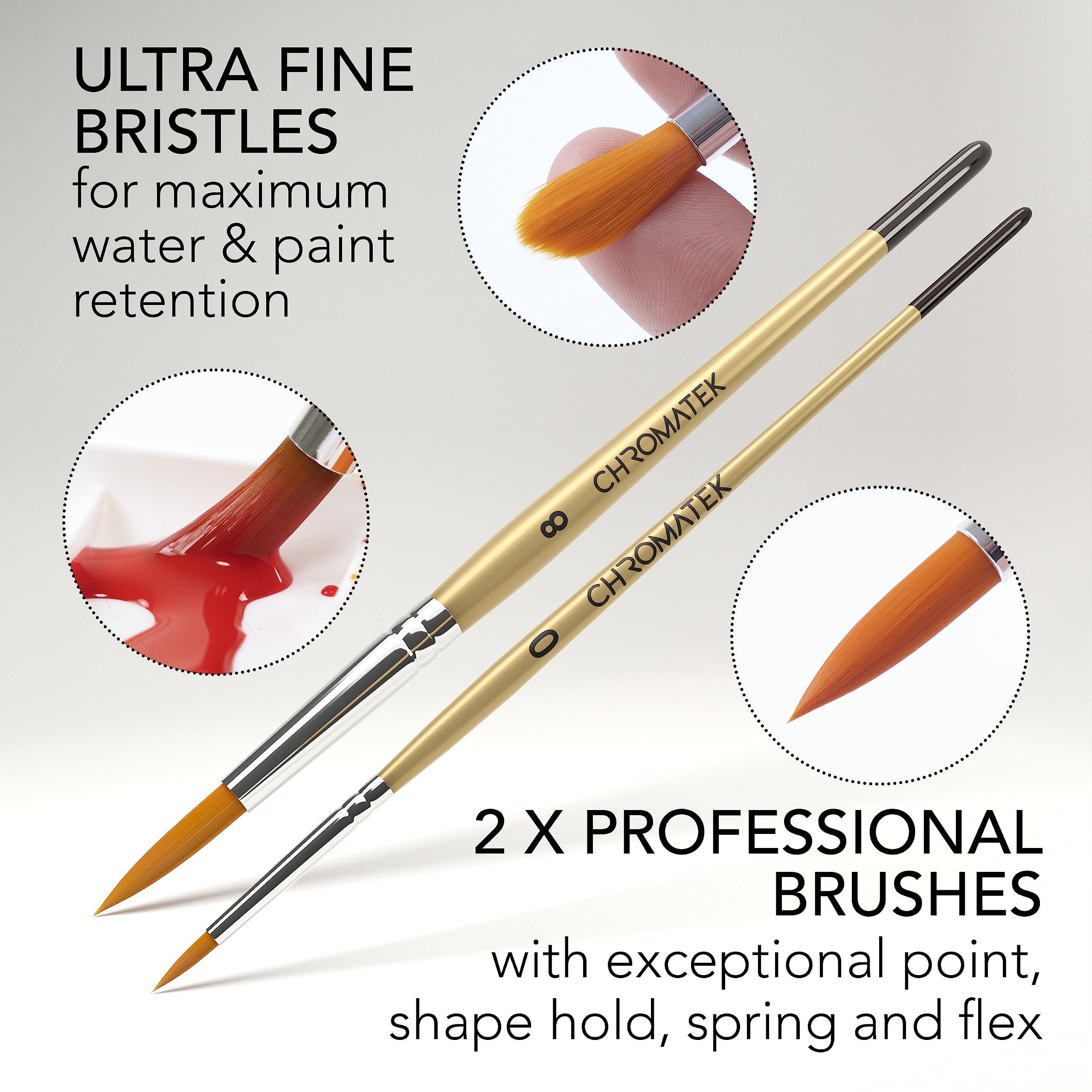 CHROMATEK 26 x 12ml Watercolor Paint Tube Set | 2 x Professional Brushes | Richly Pigmented Vibrant Colors | Adults, Children, Beginners and Artists Paint Set 3