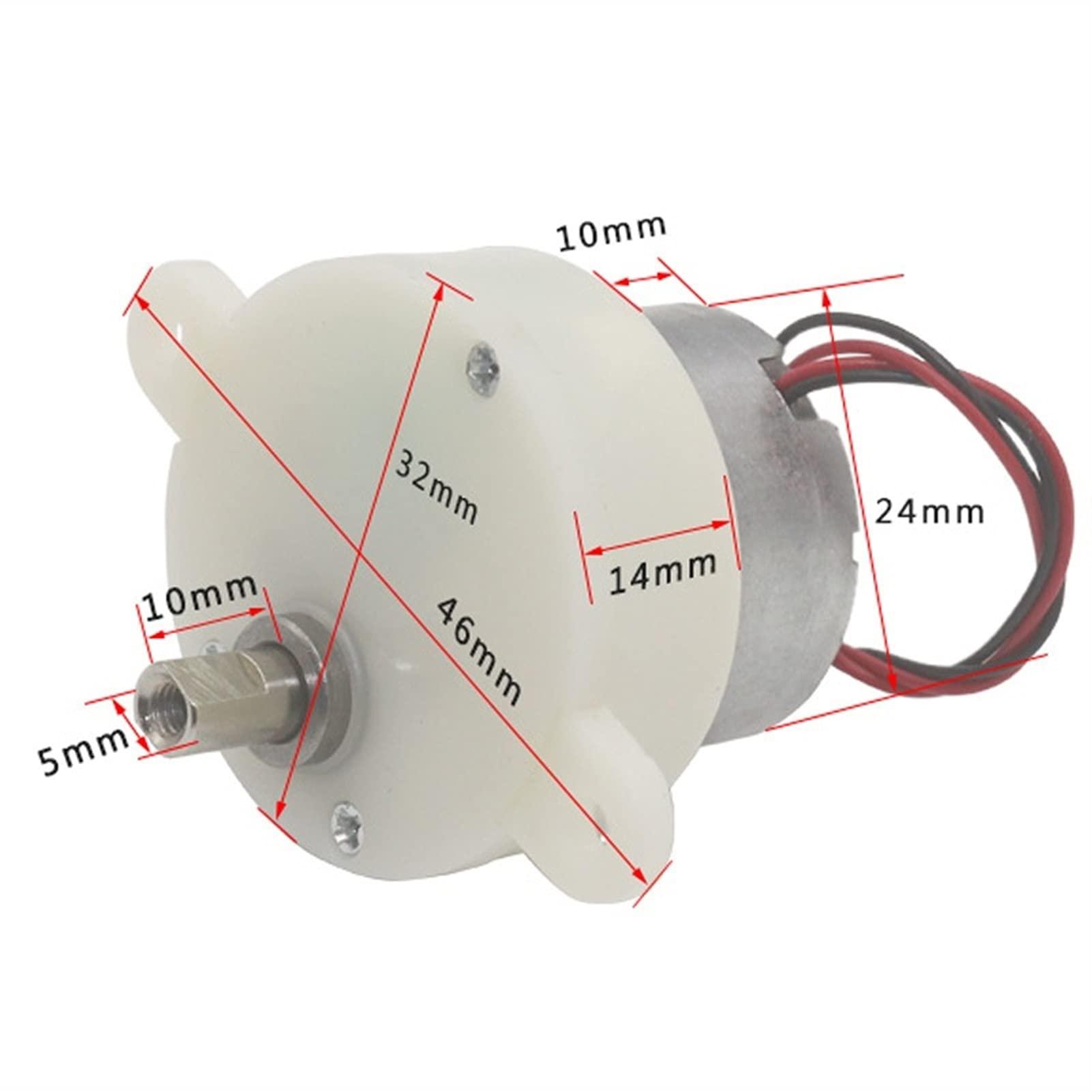 Jjzhb PYunLi-Dc Motor Small Electric DC Motor, 6 Volt Reversible, Mini Micro Geared DC Motor 6V 5RPM/100RPM for Robot Crafts Toy Advertising Light Boxes sturdy and durable (Speed(RPM) : 6v 5rpm) 4