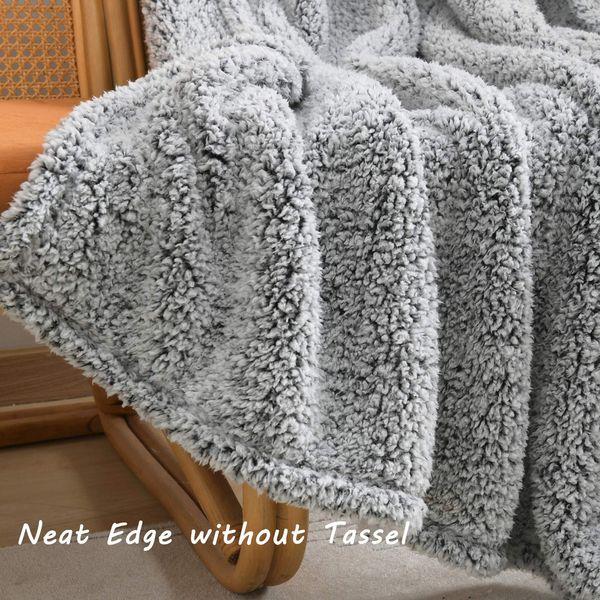 Luxury Crushed Velvet Sherpa King Blanket, Soft Thick Warm Plush Velvet Double Reversible Bed Blanket, 127x152cm, Navy Blue 3