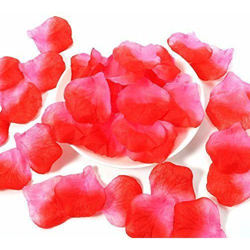 Heyu-Lotus 2000 Pcs Rose Petals, Artificial Silk Rose Petals for Wedding Valentine's Day Romantic Art Decoration Table Scatter Confetti(Peach) 3