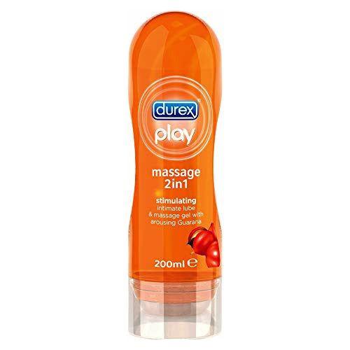 Durex Massage Lube 2-in-1 Stimulating Lubricant Gel with Guarana, 200 ml (Packaging May Vary) 0