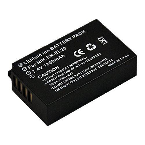 BTBAI Compatible en-el20 Battery for en-el20a mh-27 j1 j2 j3 s1 v3 one aw1 aw3 coolpix A p1000 p950 Digital Camera 0