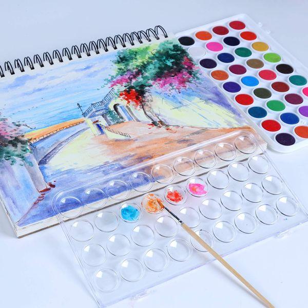 WINSONS 36 Colors Watercolor Paint Set, Non Toxic, Washable and Portable Fundamental Solid Watercolor Pan Set Design for Kids Beginners Student and Artists 1