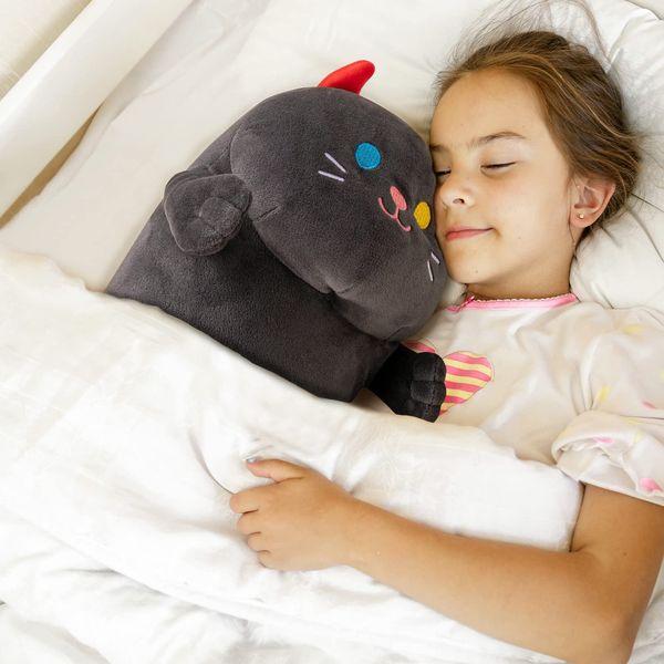 28in Long Cat Plush Pillows Stuffed Animals Squishy Pillows - Plushie Cute Kitty Sleeping Hugging Plush Pillow Soft Toys for Kids(Black), Black Cat, 28inch/70cm 3