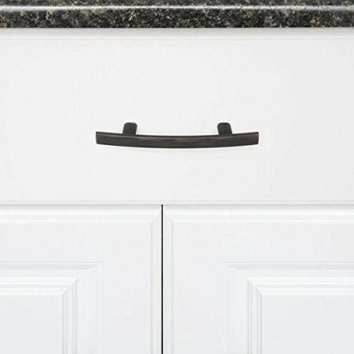 Amazon Basics Modern Curved Cabinet Handle, 5.25" Length (3" Hole Centre), Oil Rubbed Bronze, 10-Pack 3