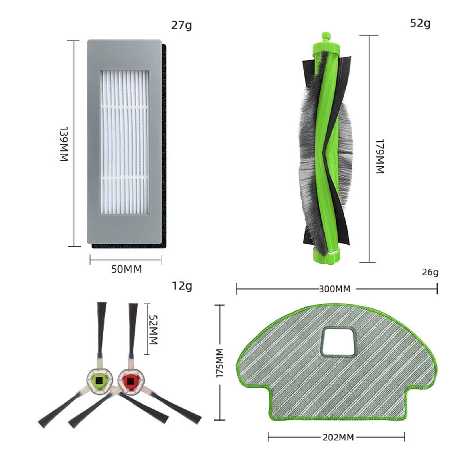 HUAYUWA Replacement Cleaning Accessories Set Fits for Irobot Vacuum Cleaner Roomba Combo 113 R113840 Robot Sweeper Spare Parts, 1 Roller Brush + 4 Filters + 8 Side Brushes + 3 Rags 1