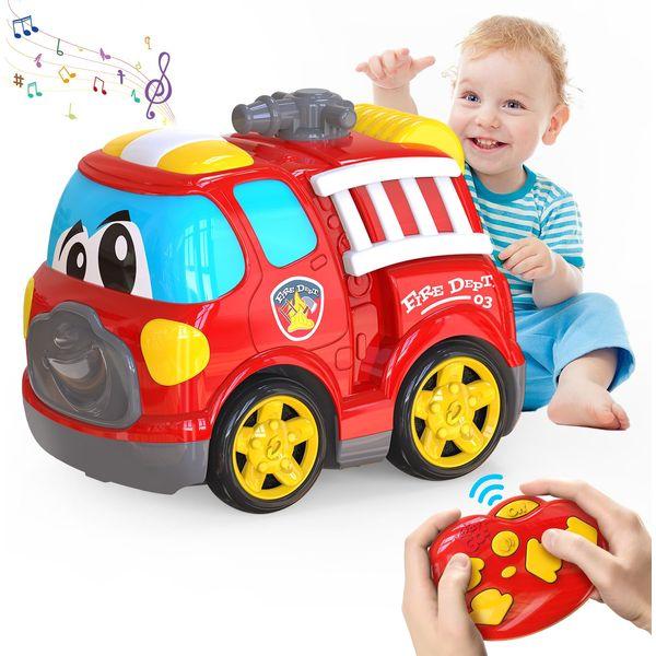 JOLLY FUN Remote Control Car for Boys 4-7, RC Cars &4-Wheel Drive with Lights& Music, Kids Stunt Car Toys for 3 4 5 Year Old Boys&Girls, Kids Gifts for Birthday/Christmas/Indoor/Outdoor 0