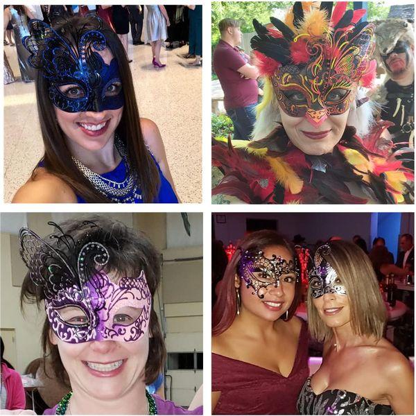 Ubauta Blue/Black Butterfly Rhinestone Metal Venetian Women Mask for Masquerade/Mardi Gras Party/Sexy Costume Ball/Wedding 3