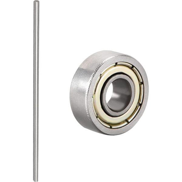sourcing map 605ZZ Deep Groove Ball Bearings Carbon Steel 20pcs, 5mm Diameter 200mm Length Round Rod 5pcs