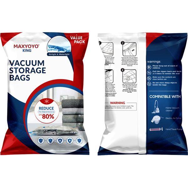 MAXYOYO Mattress Vacuum Bag, Sealable Bag for Futon Mattress Memory Foam Mattress, Compression and Storage for Moving and Storing Mattress with Household Vacuum Cleaner (Double/King)