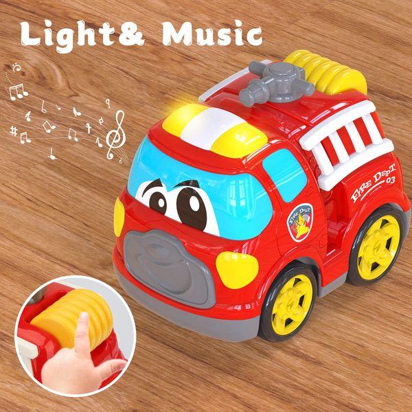 JOLLY FUN Remote Control Car for Boys 4-7, RC Cars &4-Wheel Drive with Lights& Music, Kids Stunt Car Toys for 3 4 5 Year Old Boys&Girls, Kids Gifts for Birthday/Christmas/Indoor/Outdoor 2