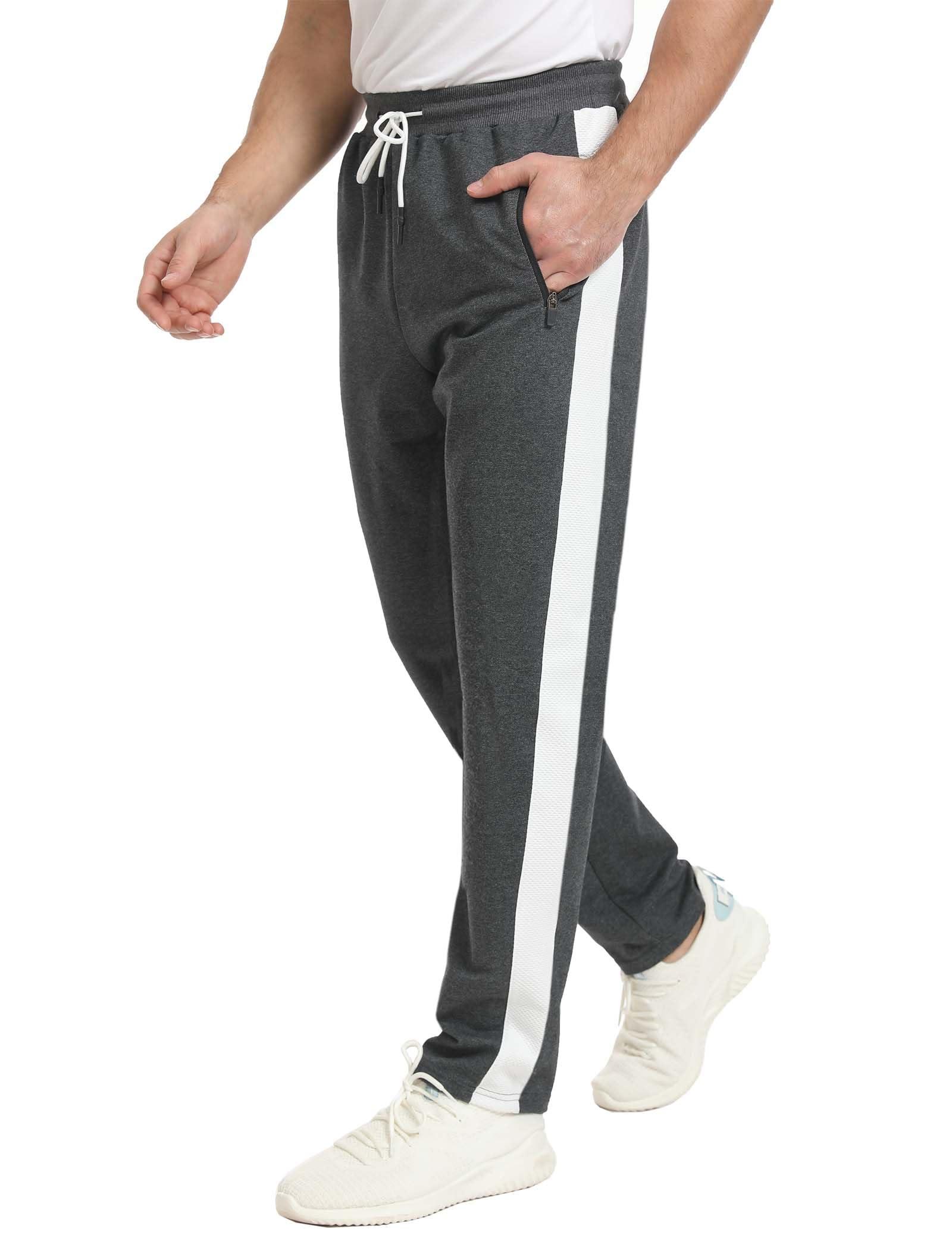 Mens tracksuit bottoms zip pockets sale