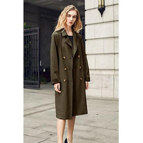 Olive green peacoat women's shop
