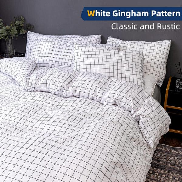 White grid blanket hotsell