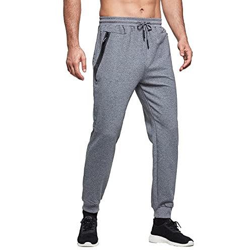 Mens slim fit joggers with zip pockets discount