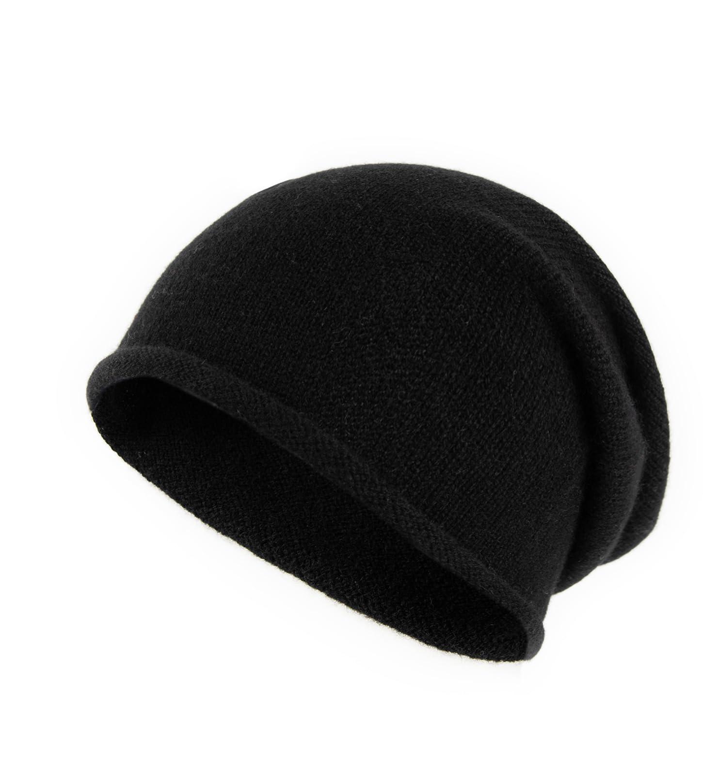 Ladies black beanie hat on sale