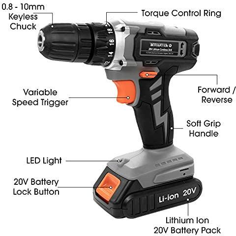 Terratek 13pc cordless drill driver sale