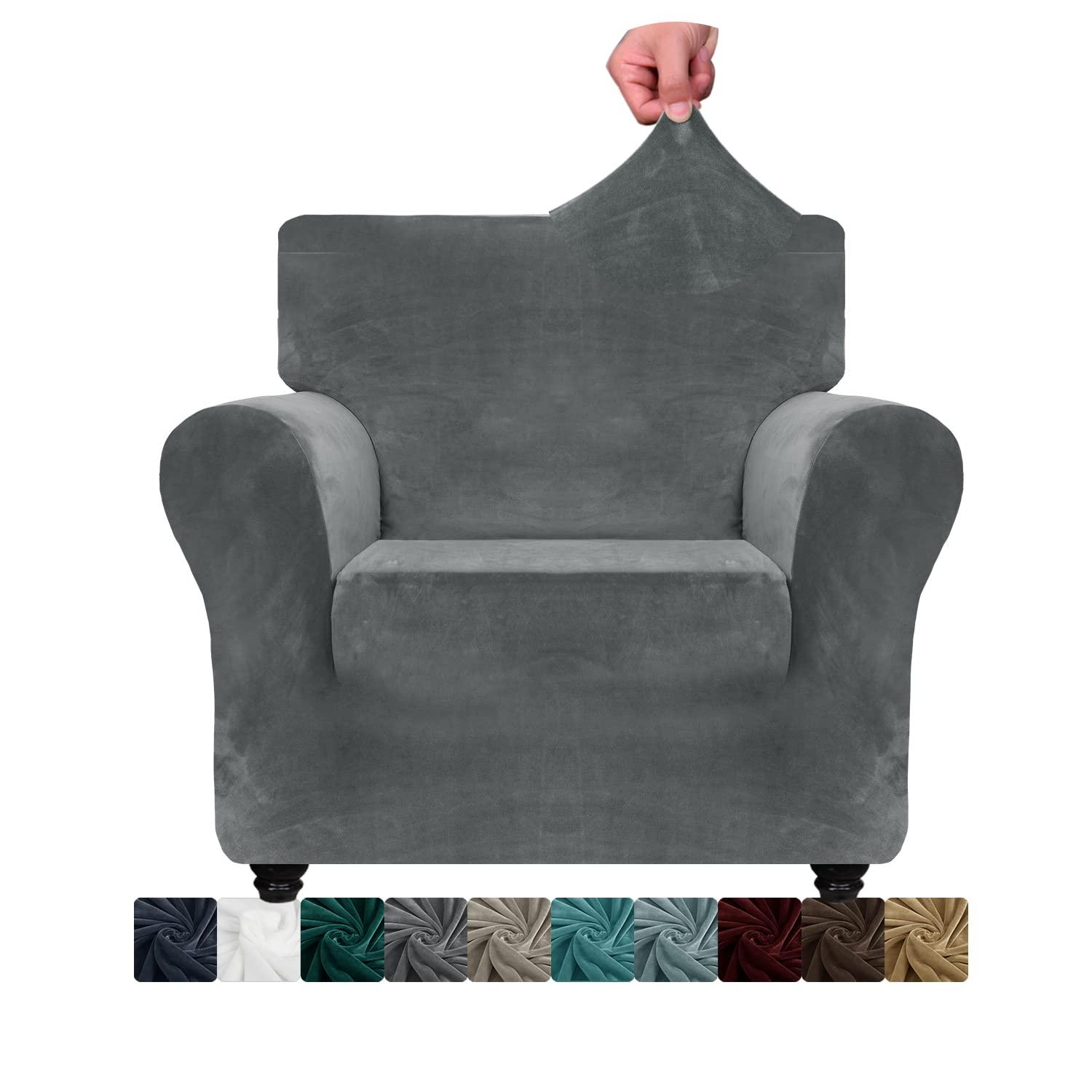 Velvet chair slipcover hotsell