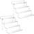 Acrylic Display Stand, 4 Tier Transparent Perfume Stand Acrylic Risers for Display Multifunction Pop Stand for Collectibles Organiser Decoration，2 PACK