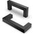 FURNIWARE 25 Pack Modern Square Drawer Pulls, Bar Cabinet Pull Matte Black Cabinet Handles Stainless Steel Modern Hardware for Kitchen and Bathroom Cabinets Cupboard - Hole Centers 3inch(76mm)
