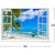 MEHOFOND 8x6ft Summer Beach Window Background Seascape Beach Palm Tree Hawaii Tropical Beach Photography Background Home Wallpaper Decoration Studio Props