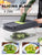 12-in-1 Kitchen Mandoline Vegetable Slicer, BROTOU Vegetable Chopper, 7 Replaceable Blades Food Processor, for Onion Garlic Potato Fruit Tomato Salad