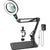 20 Diopter Magnifying Glass with Light and Stand, Touch Control 2-in-1 Magnifying Desk Lamp with Large Base & Clamp,108 LEDs 3 Color Modes Stepless Dimmable,12W LED Lighted Magnifier for Close Works