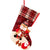 ZHUYAO Large Santa Stocking for Filling as Christmas Gift Bag Hanging Stockings for Fireplace Christmas Tree Gift Bag Candy Bag with Snowman
