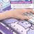 GeekShare Purple Bunny Wrist Rest Support Mouse Pad Set- Non-Slip Rubber Base and Lightweight Memory Foam Wrist Rest for Keyboard and Mouse, Perfect for Gaming,or Home Office Work