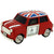 Mini Cooper Miniature Collectible Clock Red with Union Jack