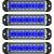 KaiDengZhe 4PCS 24 LED Emergency Strobe Lights Kit Ultra Slim Mount Grille Side Marker Caution Warning Hazard Flashing Light for Vehicles Van ATV Truck Pickup(White+Blue)