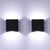 Glighone 2Pcs LED Wall Lights Indoor Up Down Wall Lamp Wall Wash Light Wall Sconce Black 6W Modern Aluminum Lighting for Living Room, Bedroom, Hallway, Corridor, Stairs, Cool White