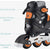 Navaris Inline Roller Skates - Kids Childrens Adults Adjustable Roller In Line Skates for Children Girls Boys Unisex - S M L