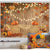 Fall Pumpkin Photography Backdrop Autumn Harvest Hay Glitter Wooden Background 8x6FT Maple Sunflowers Newborn Baby Shower Banner Party Decorations Photo Booth Props