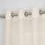Melodieux 2 Panel Faux Linen Voile Net Curtains Semi Sheer Ring Top Drapes for Bedroom, Living Room, Window - Beige, 55 x 54 inch drop (140 x 137cm)
