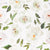 VEELIKE White Floral Wallpaper 45cm × 900cm Watercolor Jasmine Wallpaper Self-adhesive Green Leaf Contact Paper Flower Wall Mural Vintage Furniture Stickers Waterproof Vinyl Cabinet Cover Lining Paper