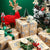 RUSPEPA Christmas Wrapping Paper, Jumbo Roll Kraft Paper - Black and White Plaid Reindeer Design for Christmas, Holiday Wrap - 61 cm x 30.5 m
