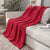 MIULEE Fleece Blanket Throw Red Twin Size Fluffy Plush Granule Bed Blankets - Soft Solid Warm Microfiber Throw as Bedspread for Bed Couch Sofa Settees 150x200cm（60