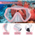 SixYard Dry Snorkel Set for Women And Men, Anti-Fog Tempered Glass Scuba Diving Mask, Panoramic Wide View Swimming Goggle, Easy Breathing and Professional Snorkeling Gear for Adults (Pink)