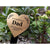 OriginDesigned DAD Heart Memorial Remembrance Plaque Stake - Metallic SILVER/GOLD/COPPER Acrylic, Waterproof, Outdoor, Grave Marker, Tribute, Plant Marker (Silver)