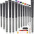 SAPLIZE 13 Golf Grips with Full Regripping Kit, Midsize, Multi-compound Hybrid Golf Club Grips, Black Color