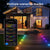 10-Pack WiFi Led Decking Lights,Ø45MM 12V Deck Lights Work with Alexa & Google Assistant,RGBP Dreamcolor Chasing Effect,IP67 Waterproof,Music Sync Timer Decking Patio Lighting Kits for Patios,Gardens