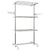 Hyfive Clothes Airer Drying Rack Extra Large 3 Tier Clothes Drying Rail Stainless Steel Folds Flat For Easy Storage
