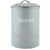 Round Grey Enamel Bread Bin Crock Storage Canister Jar, Grey - Diameter 23 x Height 36cm