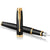 Parker IM Fountain Pen | Black Lacquer with Gold Trim | Medium Nib with Blue Ink Refill | Gift Box
