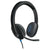 Logitech H540 Wired Headset, Stereo Headphone with Noise-Cancelling Microphone, USB, On-Ear Controls, Mute Indicator Light, PC/Mac/Laptop - Black