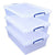 Really Useful Products 43 Litre Box, Nestable Clear, Pack of 3 in Card