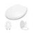 Dalmo DBTS07TY Round Toilet Seat with Quick Lock and Non-Slip Round and Silent Bumper, Easy to Install and Clean