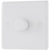 BG Electrical Single Round Push Button Dimmer Light Switch, White Moulded, Round Edge, 2-Way, 400 Watts